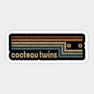 Cocteau Twins Cassette Stripes Sticker